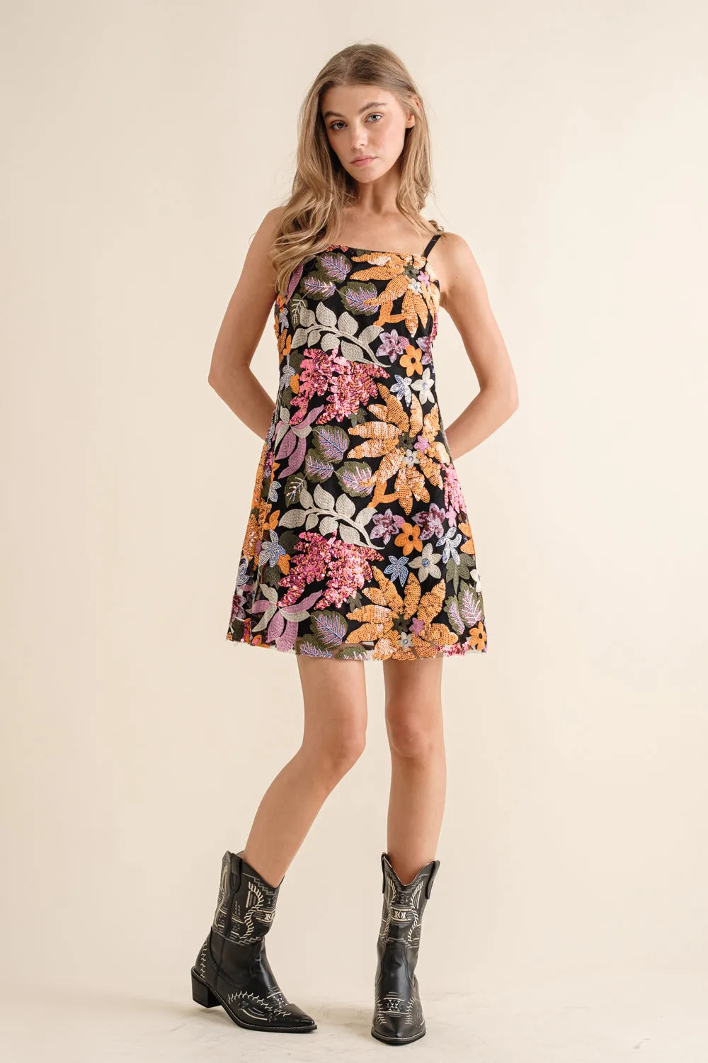 Charming Floral Garden Mini Dress