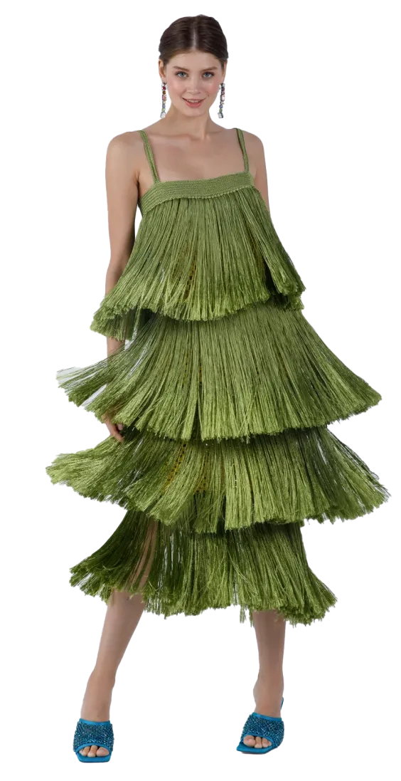 Angelica Fringed Maxi Dress by MyBeachySide