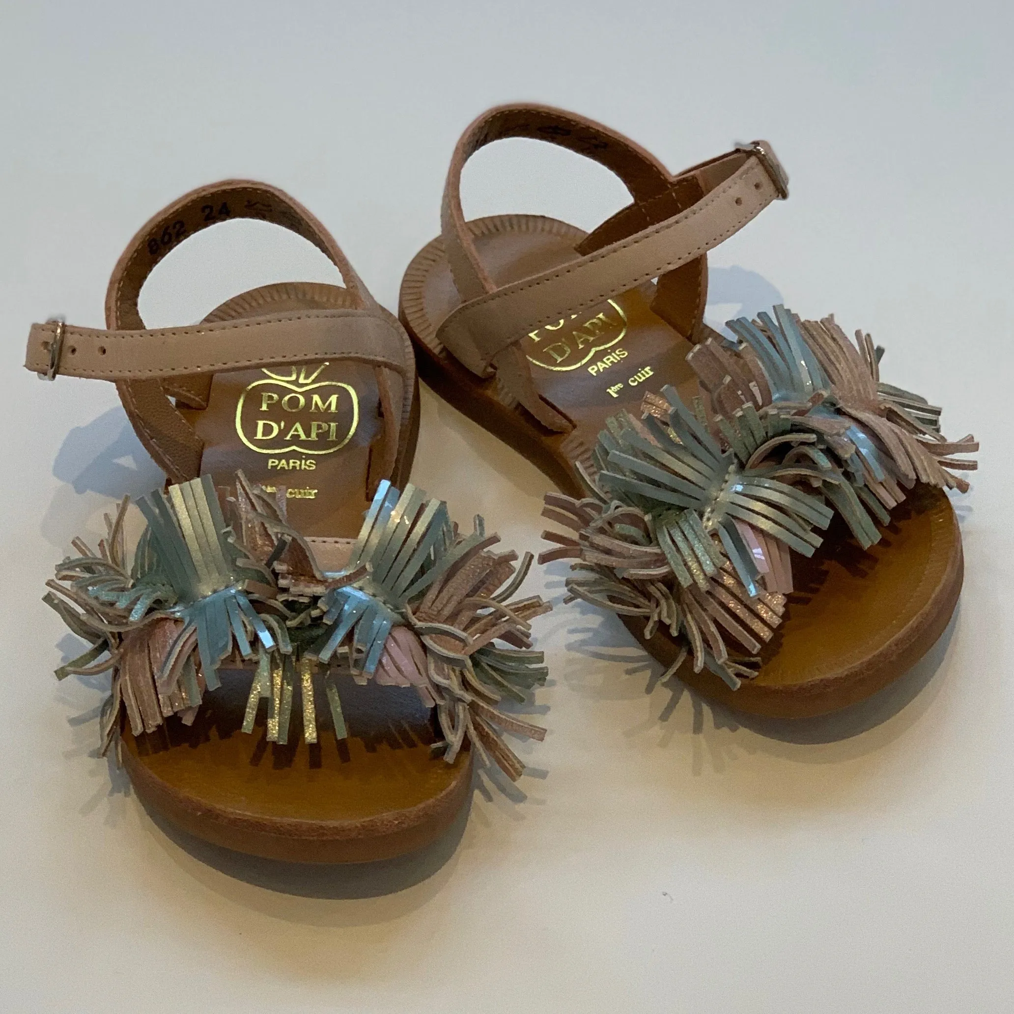 Pom D'Api Fringed Sandals in Size 24