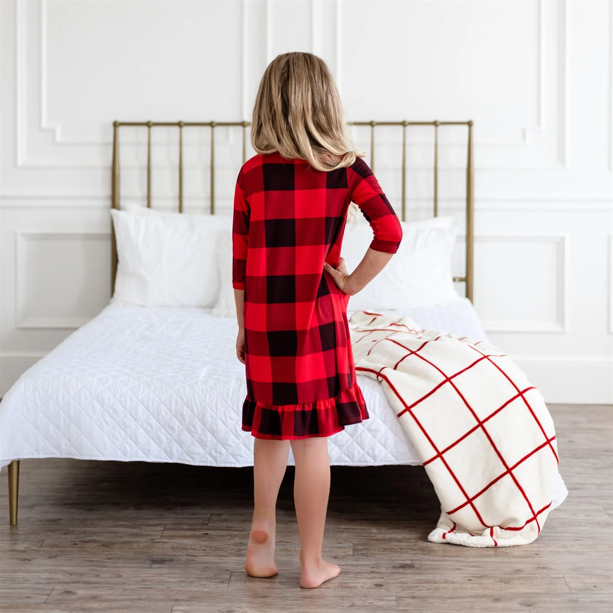 Buffalo Plaid Mother-Daughter Dress