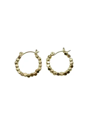 Gold Beaded Hoop Earrings