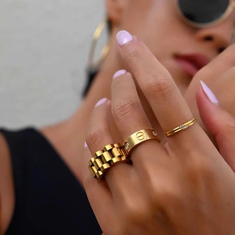 Gold Chain Ring