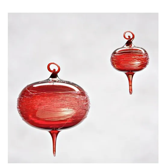 Large Gold Cranberry Glass Ornament Wrap