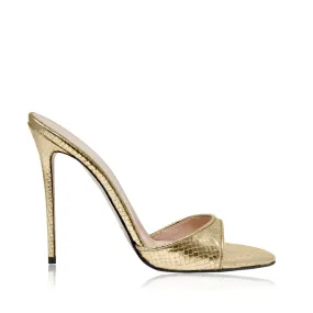 SOPHISTICATED GOLD LAMINATED SHOES