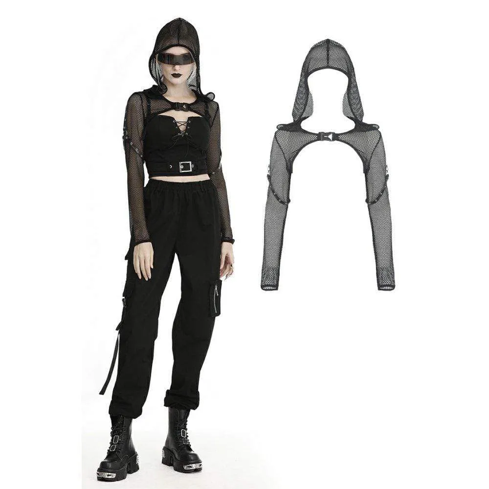 Gothic Fishnet Hooded Capes