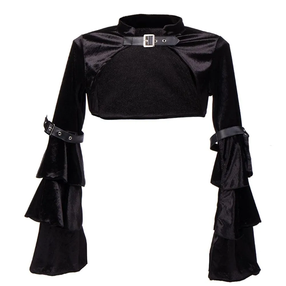 Gothic Flare Sleeved Velvet Capes