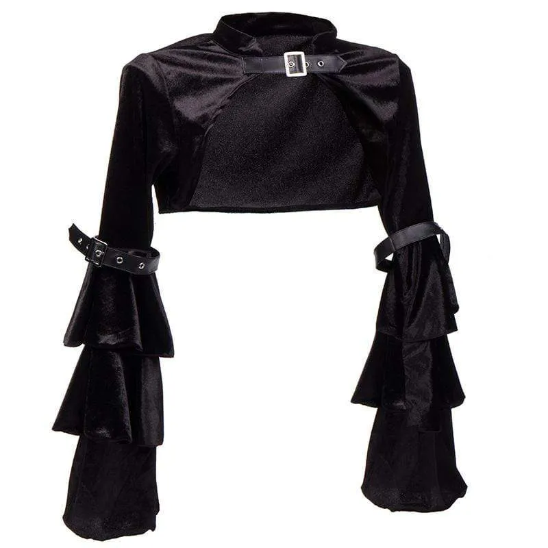 Gothic Flare Sleeved Velvet Capes