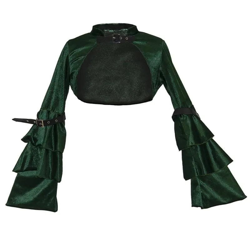 Gothic Flare Sleeved Velvet Capes