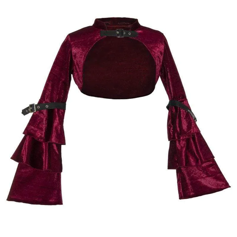 Gothic Flare Sleeved Velvet Capes