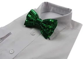 Green Sequin Bow Tie