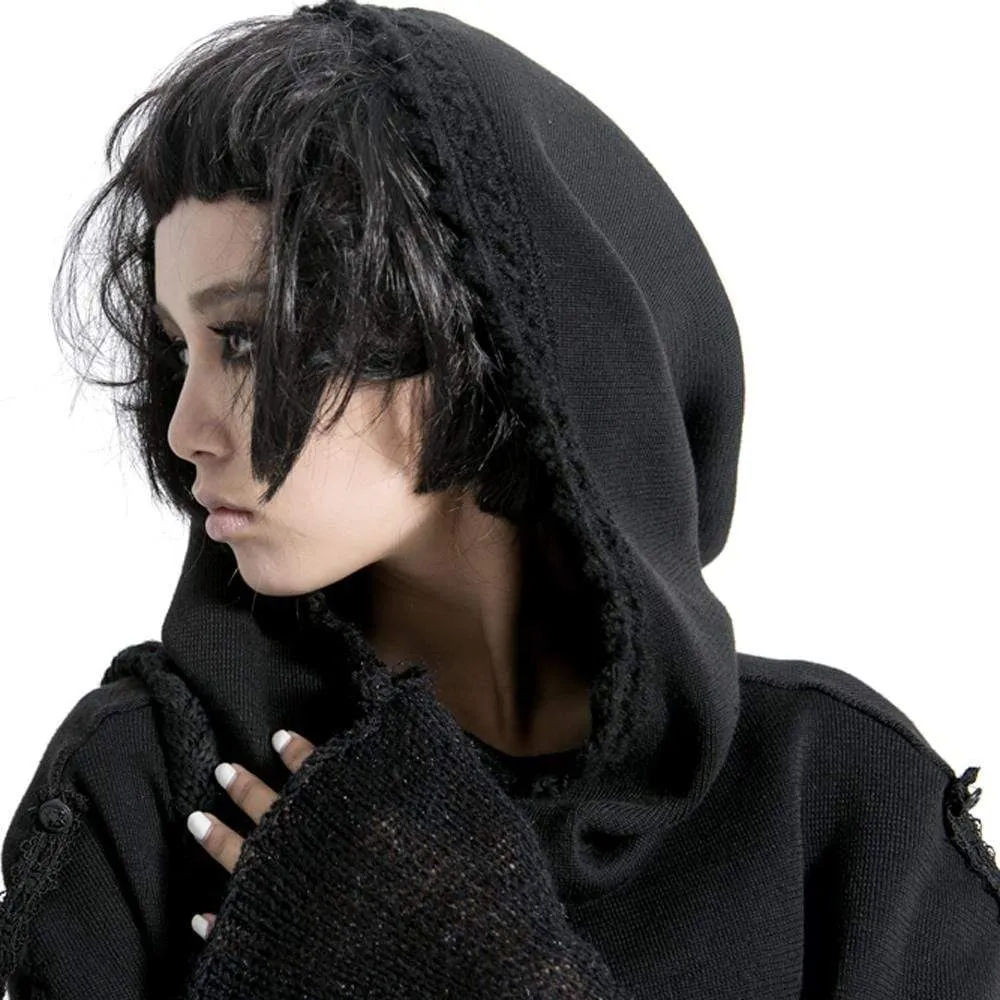 Grunge Ripped Hooded Capes