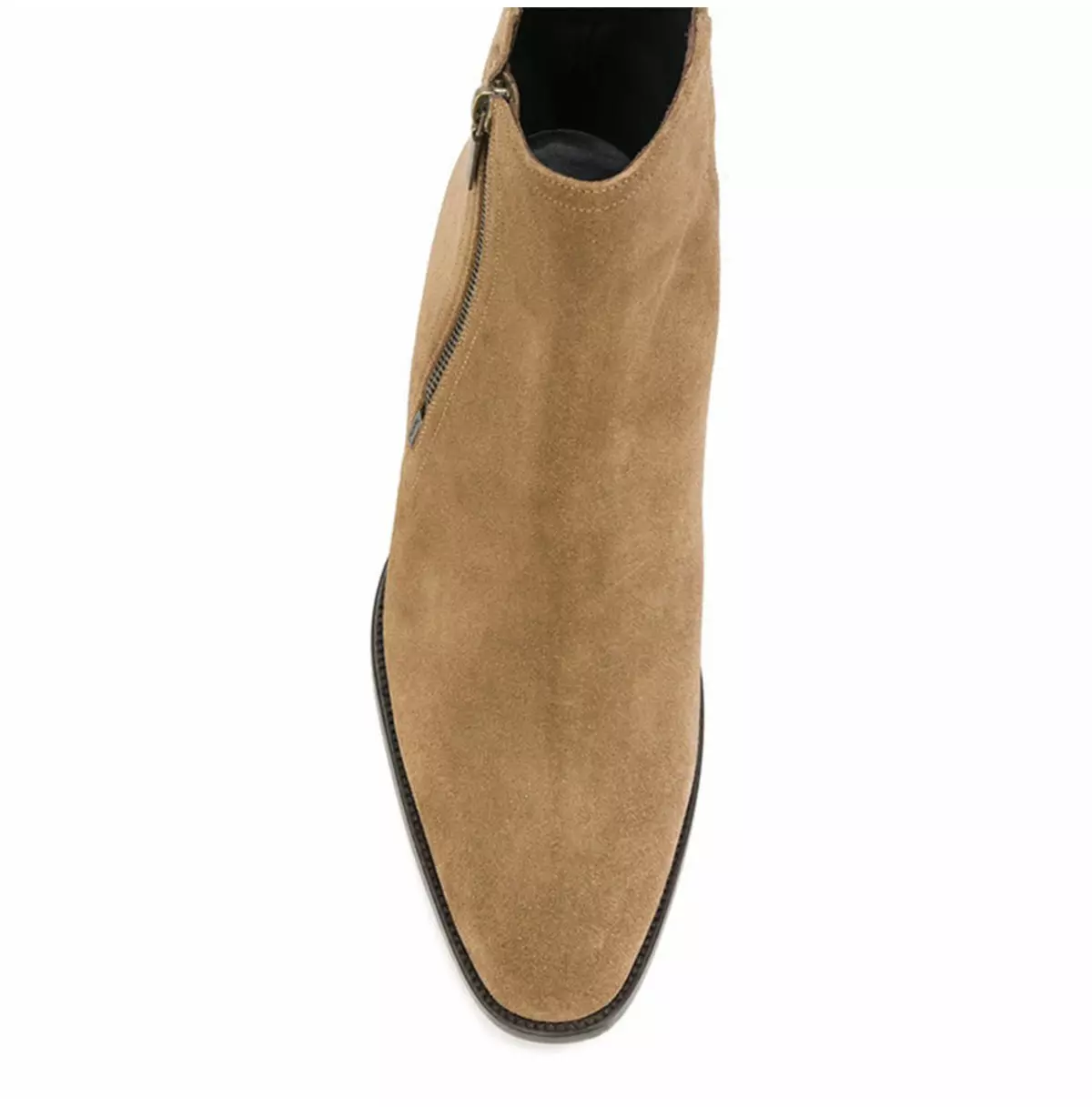 Full Grain Suede Zipper Boots Handmade for Men