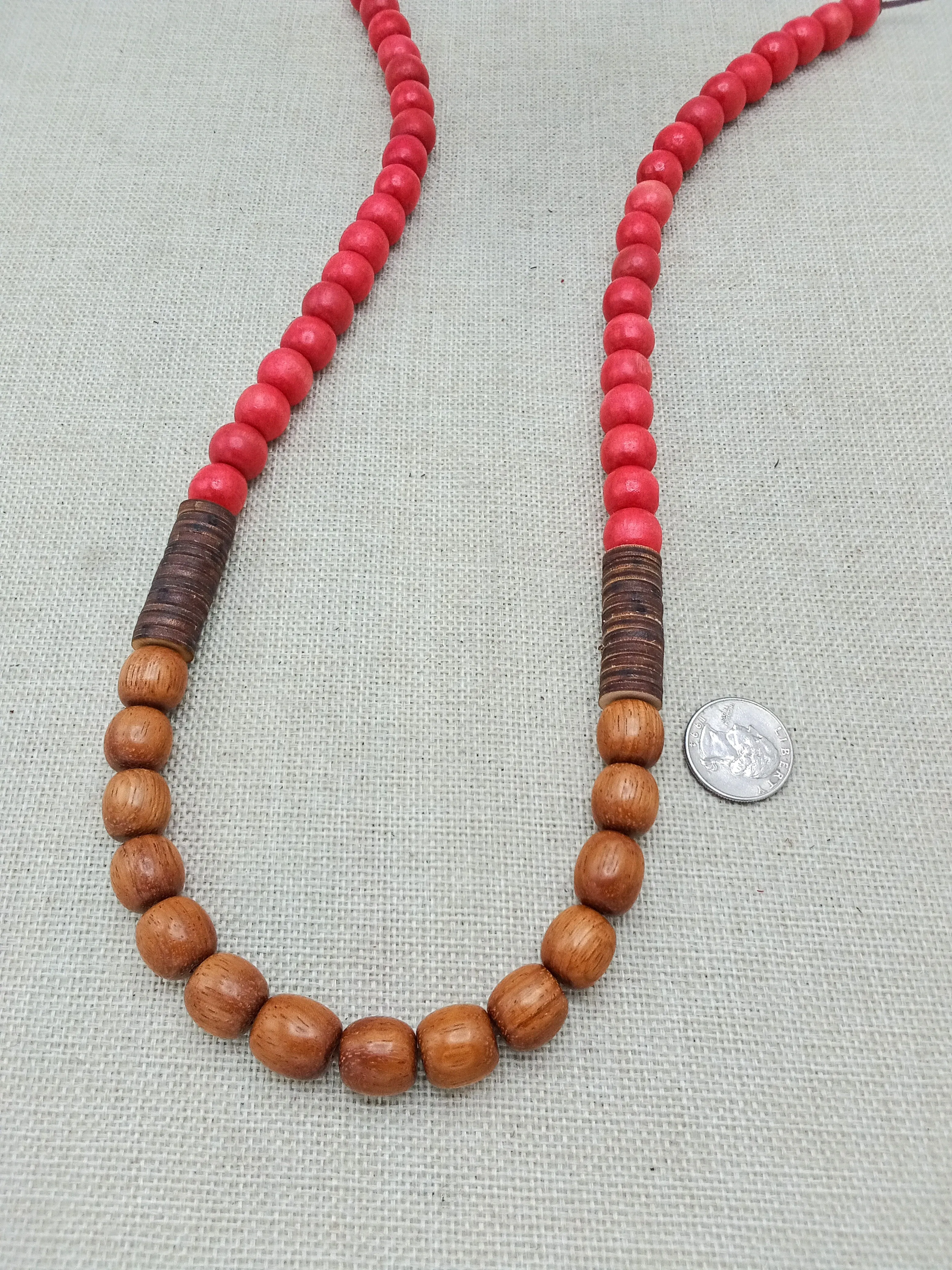 Handmade Wooden Beaded Necklace