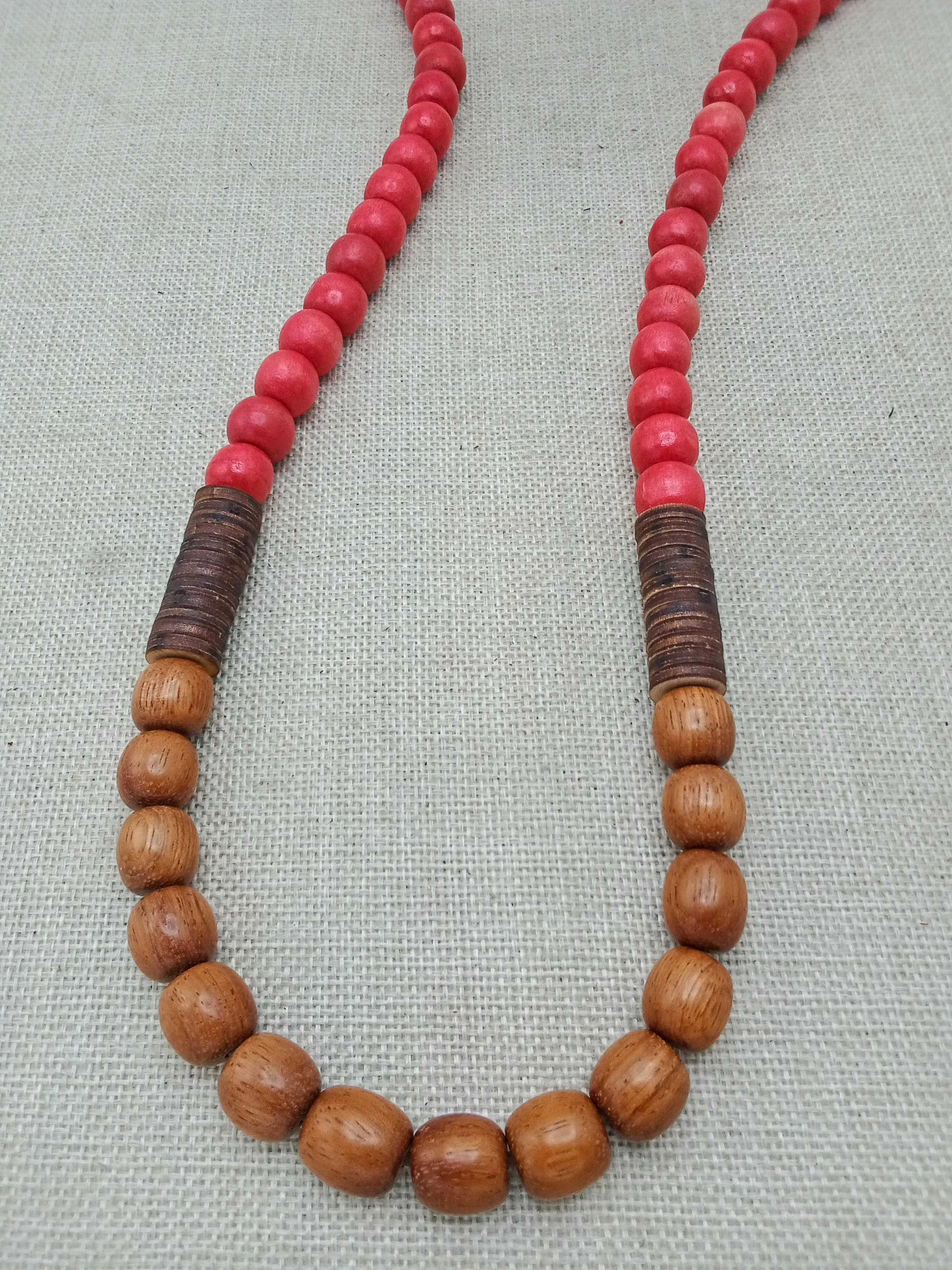 Handmade Wooden Beaded Necklace