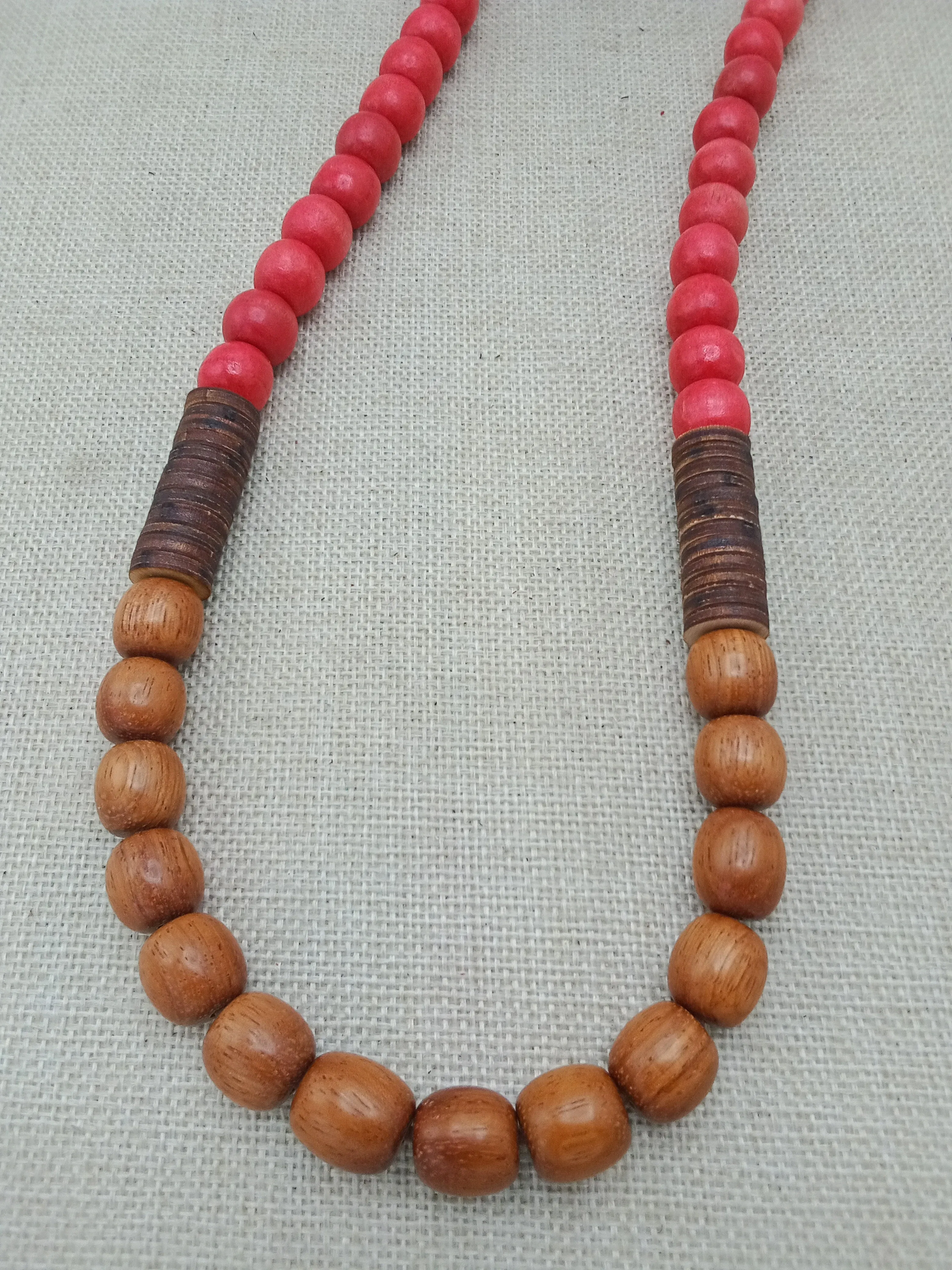 Handmade Wooden Beaded Necklace