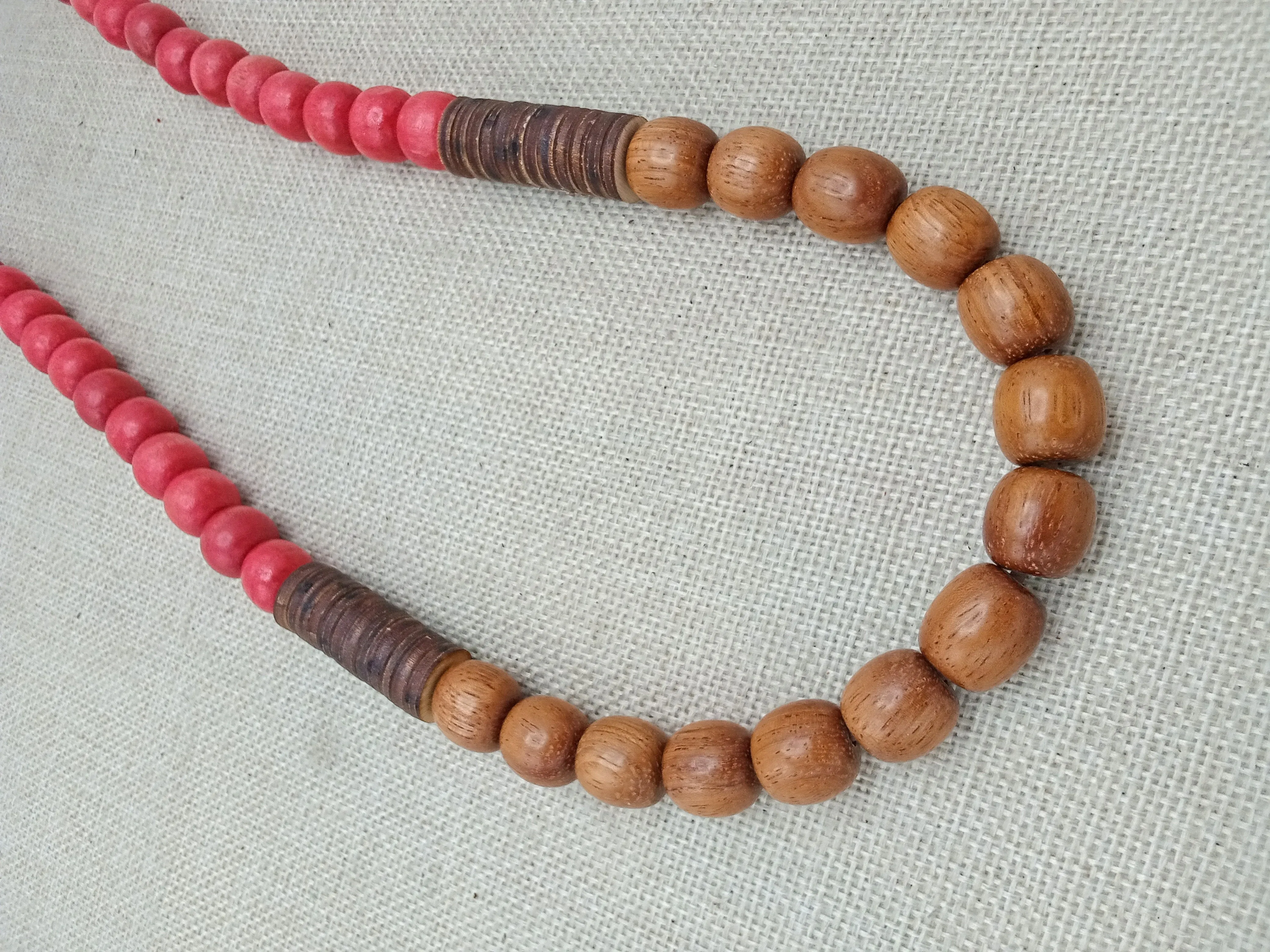 Handmade Wooden Beaded Necklace