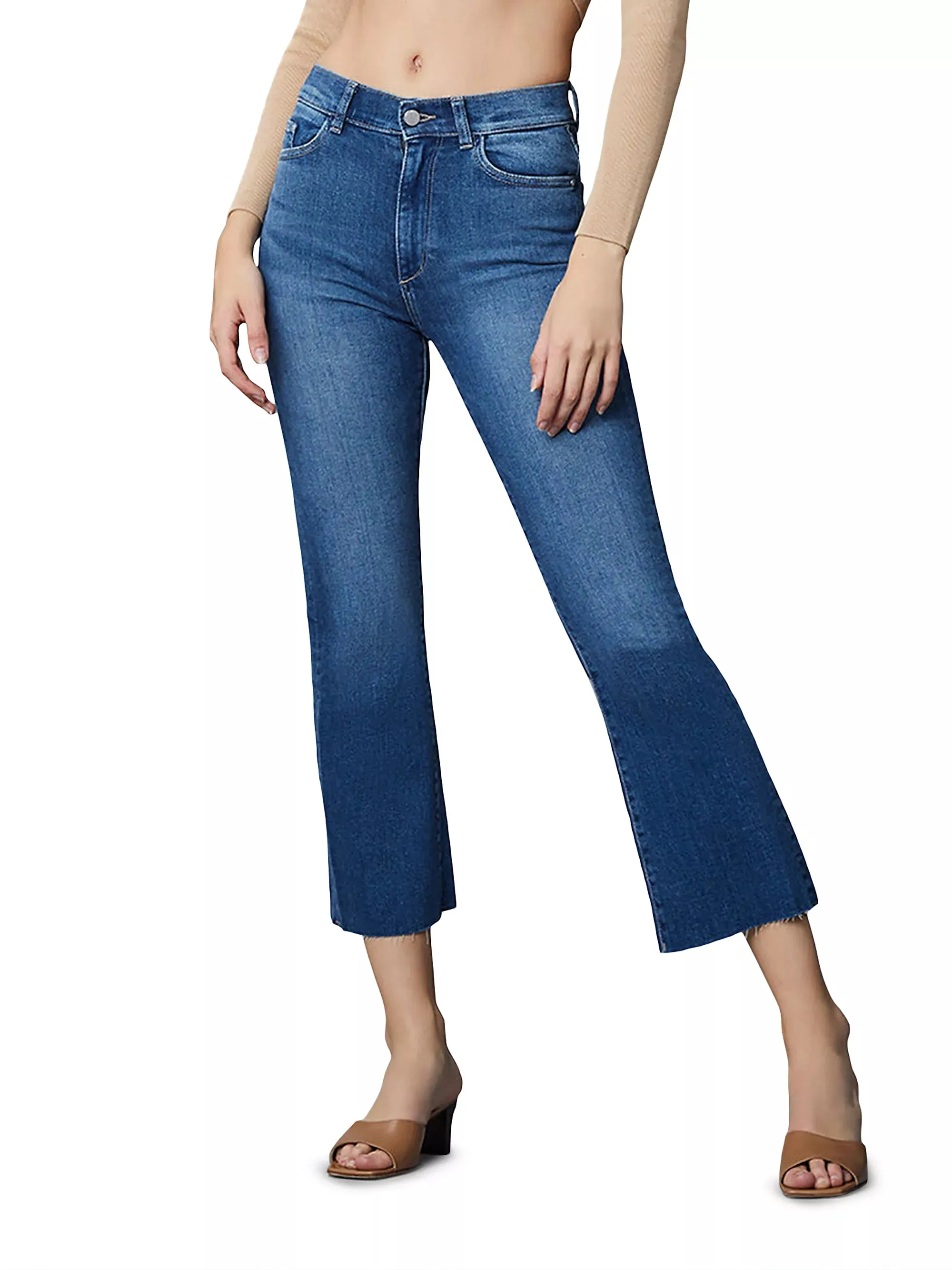 High-Rise Instasculpt Crop Jeans with Bootcut (DL1961 Bridget)