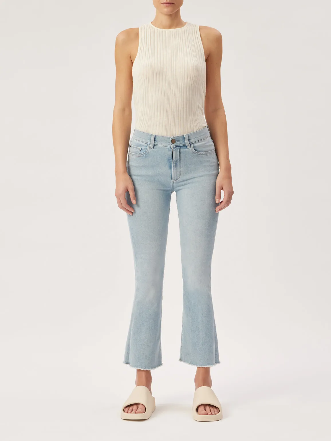 High-Rise Instasculpt Crop Jeans with Bootcut (DL1961 Bridget)