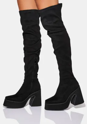 High Suede Thigh Boots