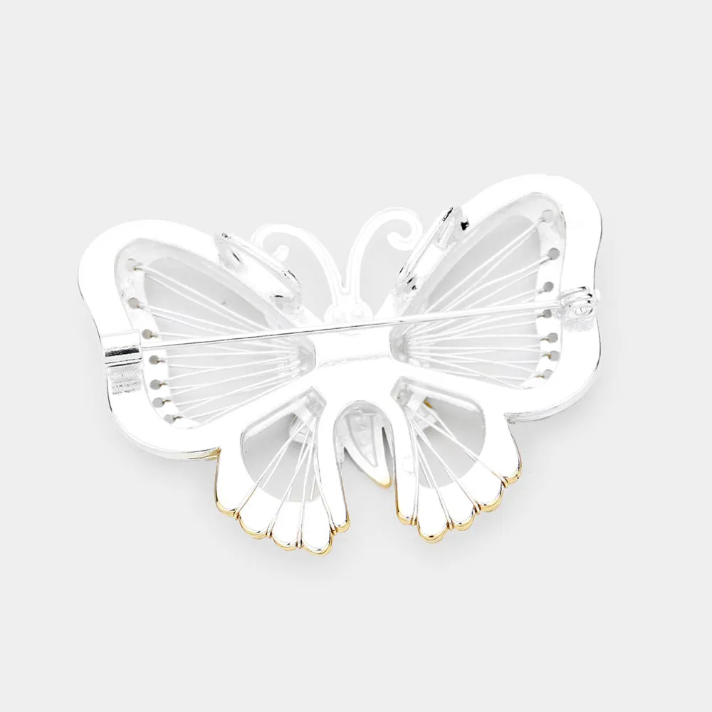 Metal Butterfly Brooch