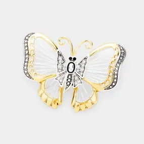 Metal Butterfly Brooch