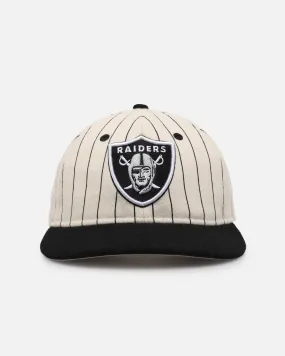 Off White/Black 9FIFTY Retro Crown Strapback for Las Vegas Raiders by New Era