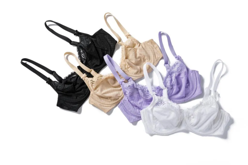 Ladies Lavender Full Cup Lace Bra with Non-Padded Support