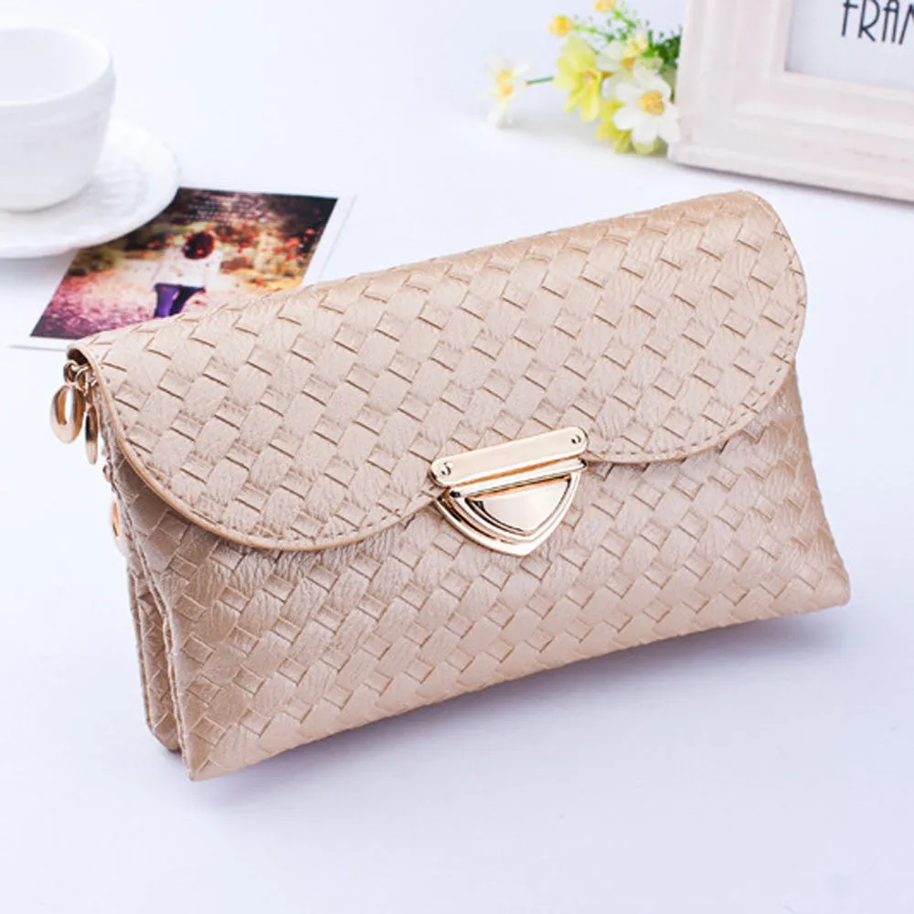 Leather Messenger Clutch Bag