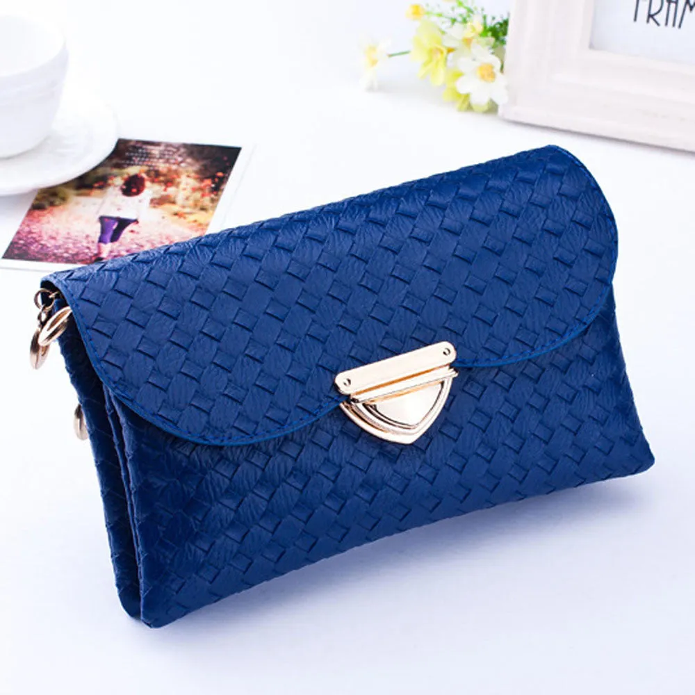 Leather Messenger Clutch Bag