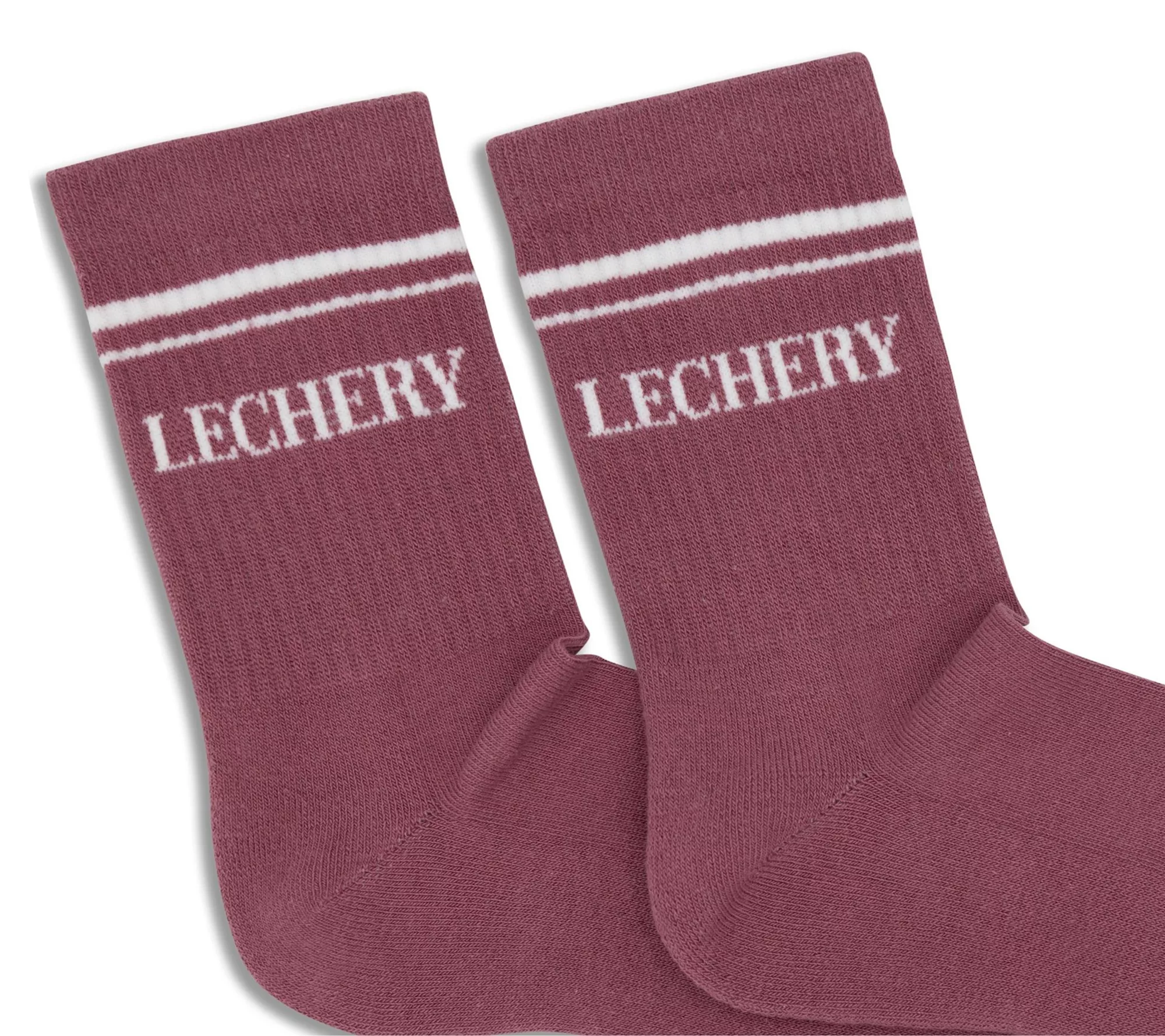 LECHERY Unisex Varsity Striped Half-crew Socks1-Pair