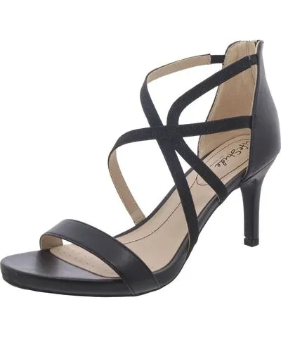 Life Stride Masquerade Womens Faux Leather Square Toe Strappy Sandals