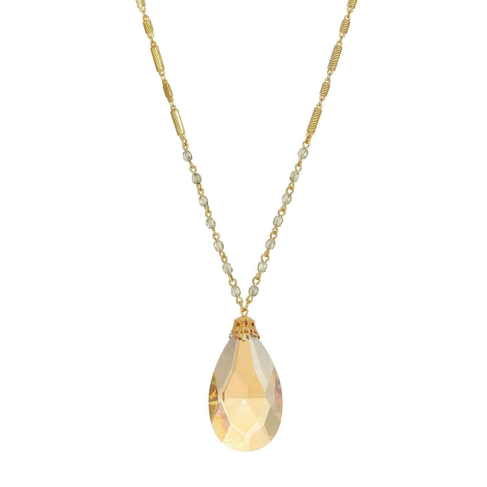 Light Colorado Briolette Pendant Necklace 30