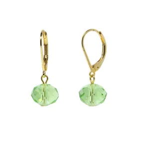 Light Green Drop Bead Earrings