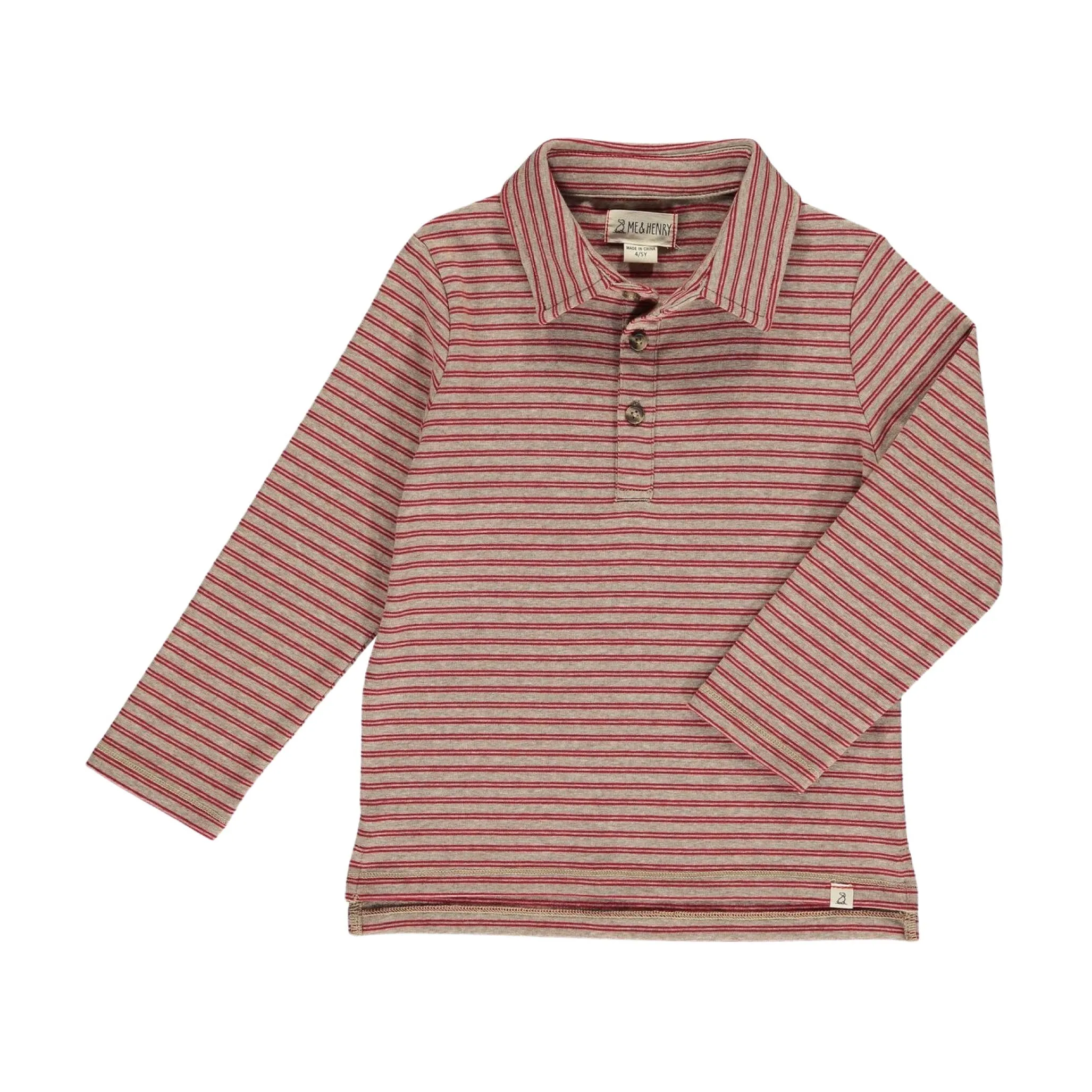 Double Red Stripe MIDWAY Polo by Me & Henry