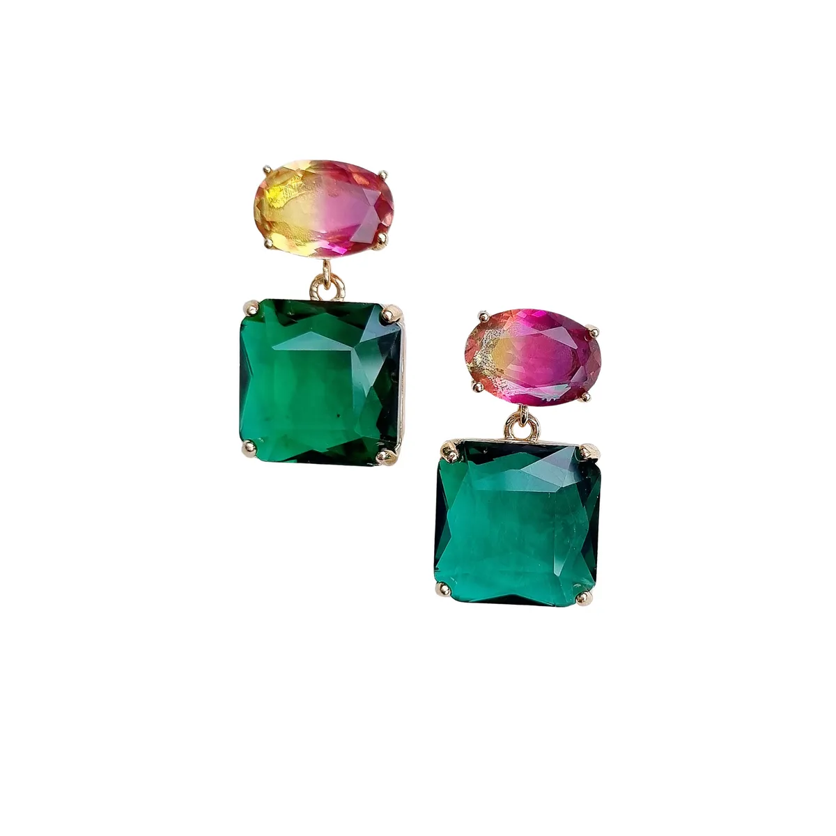 Green Gem Earrings