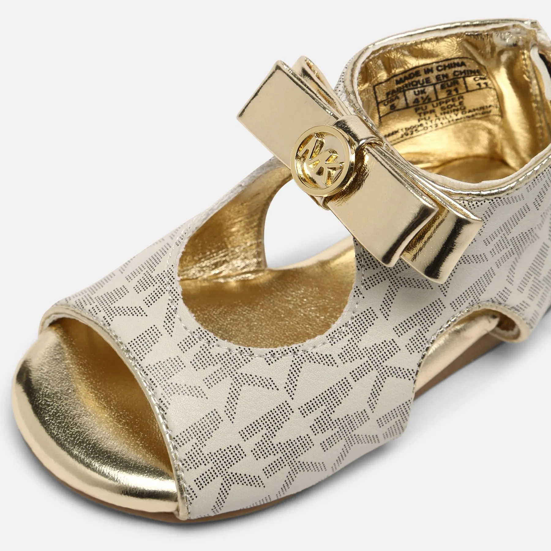 Tilly Dahnia 3 Sandal - Ivory & Gold Monogram (Toddler)