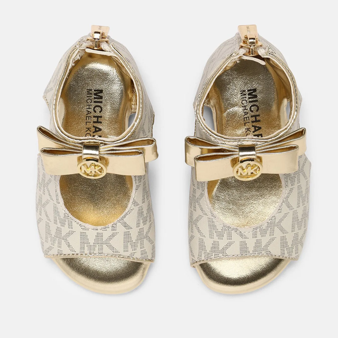 Tilly Dahnia 3 Sandal - Ivory & Gold Monogram (Toddler)