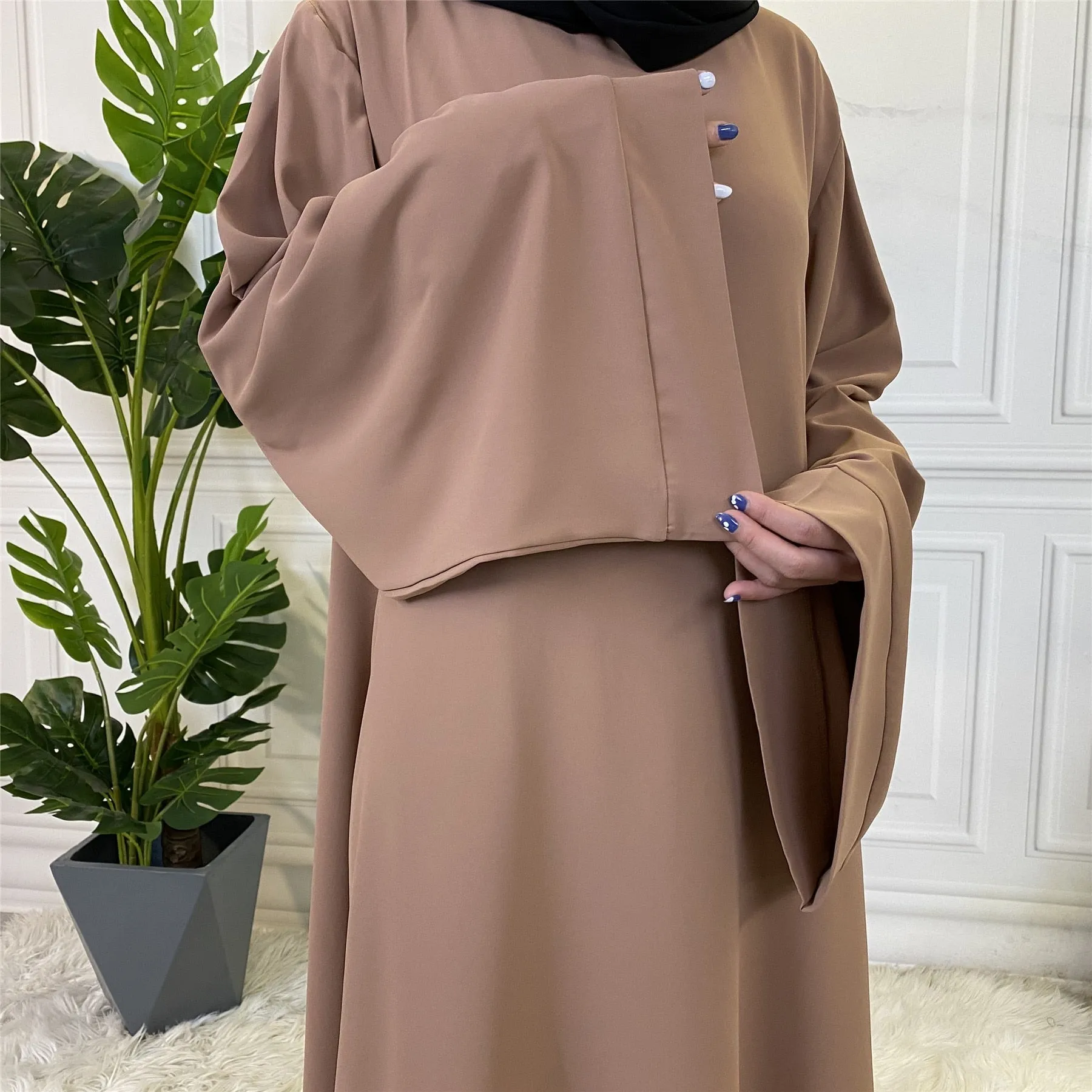 Abaya Long Dresses Women With Sashes - Islamic Clothing