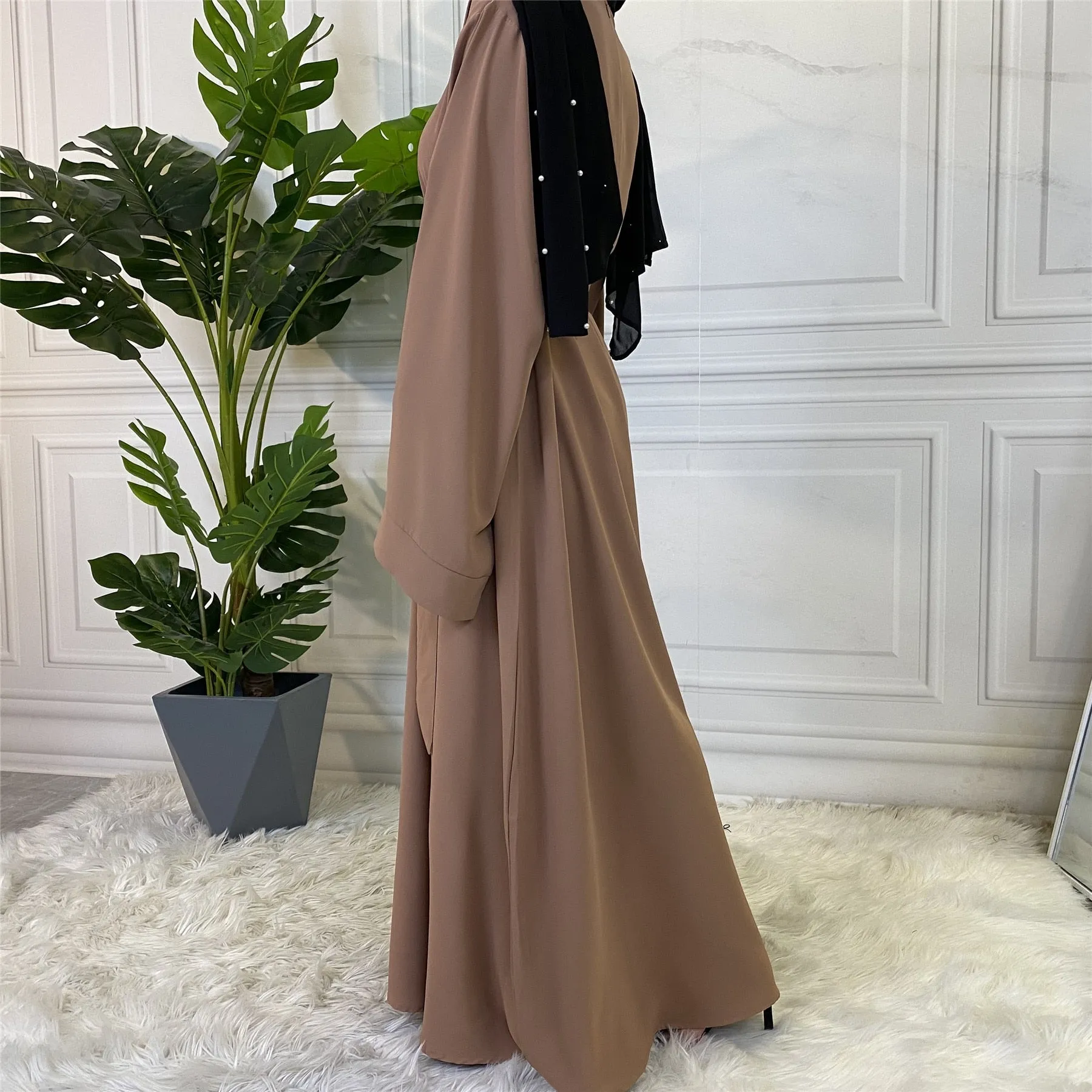 Abaya Long Dresses Women With Sashes - Islamic Clothing