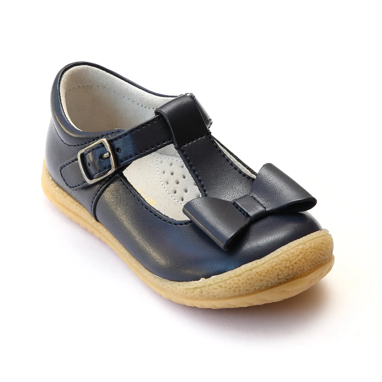 Navy T-Strap Bow Mary Janes