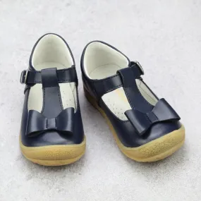 Navy T-Strap Bow Mary Janes