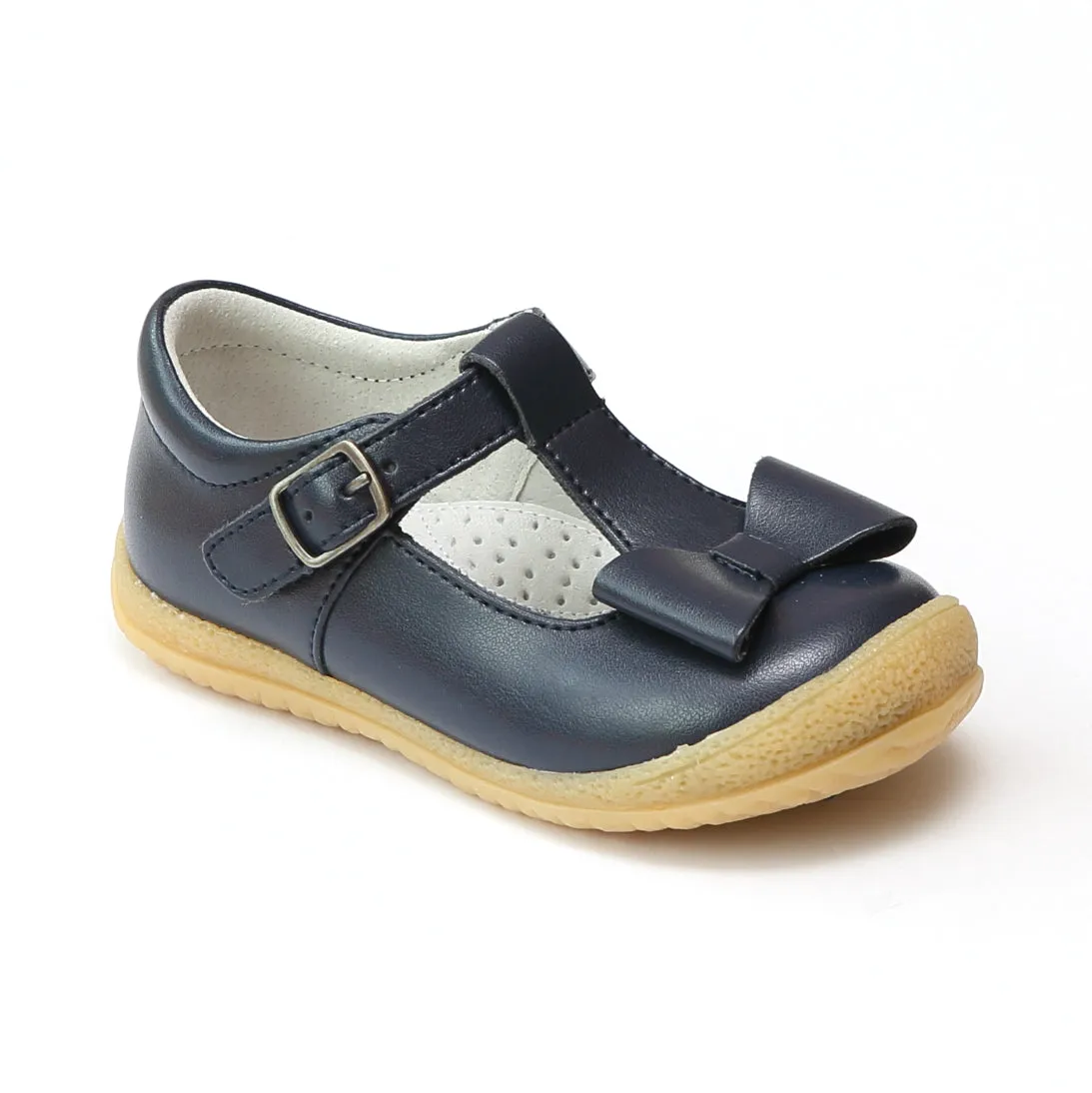 Navy T-Strap Bow Mary Janes