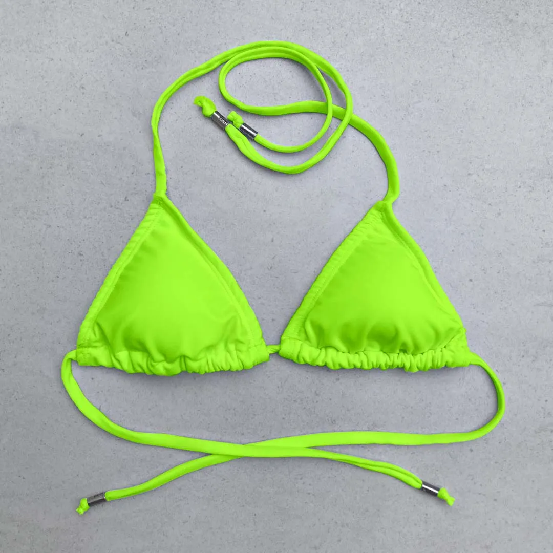 LUMO LIME Triangle Bikini Top