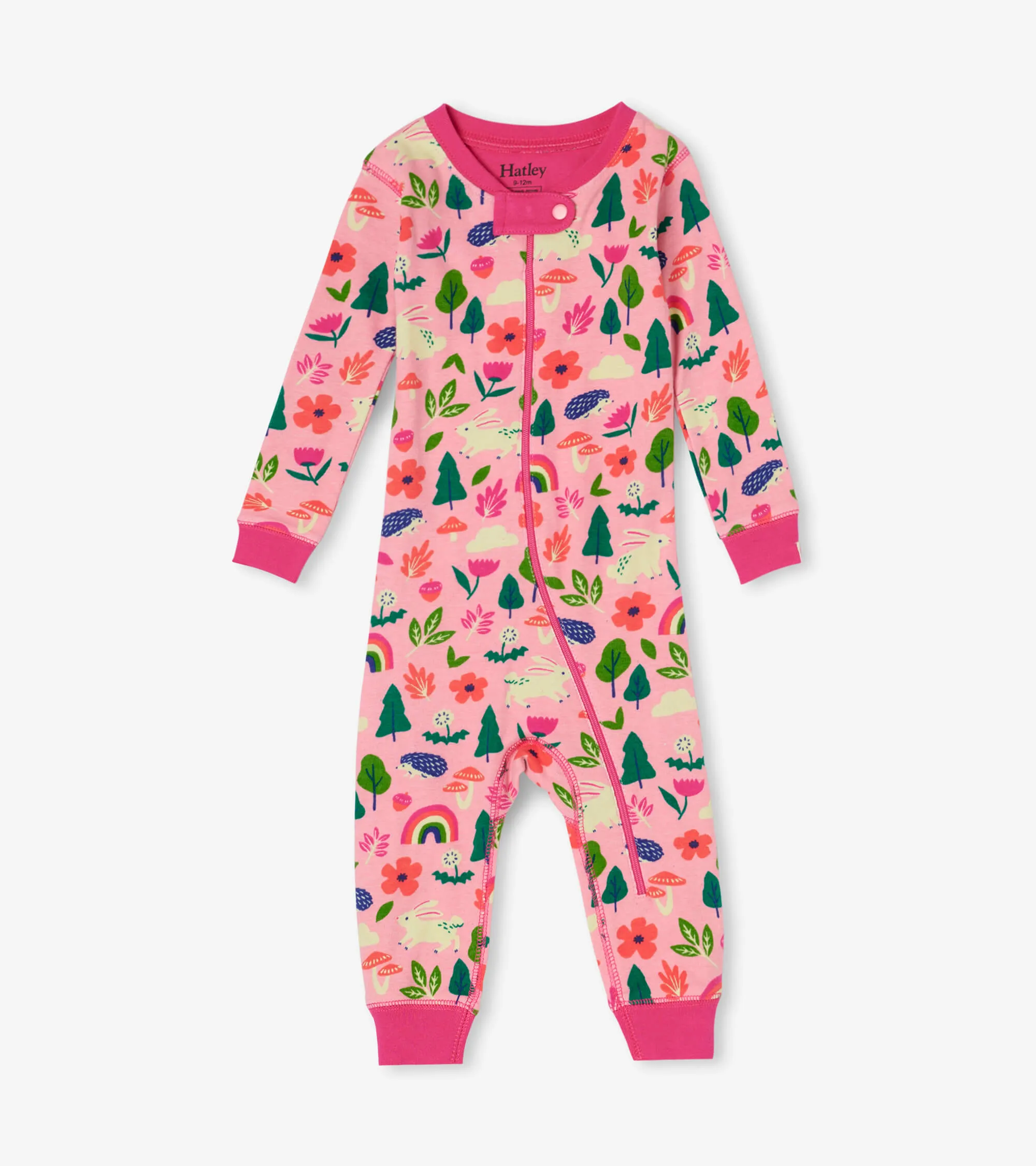 Organic Coverall with Pretty Forest Print