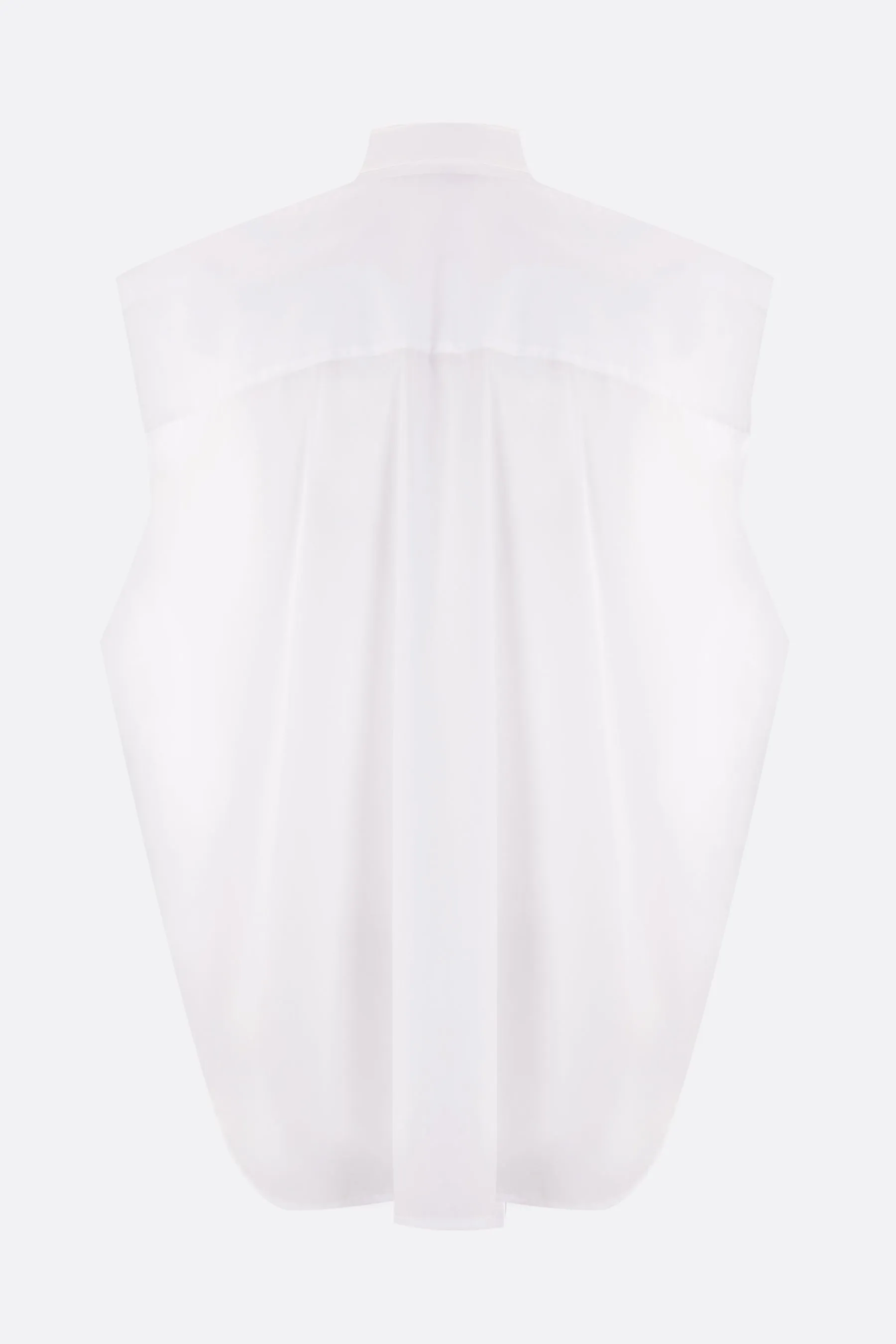 Oversized Sleeveless Shirt in Poplin