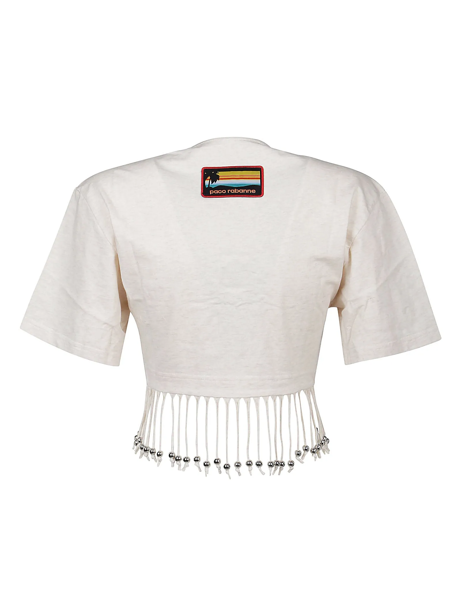 Paco Rabanne V-Neck Fringed T-Shirt