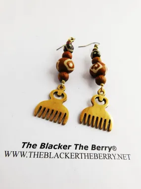 Beaded Ethnic African Duafe Earrings