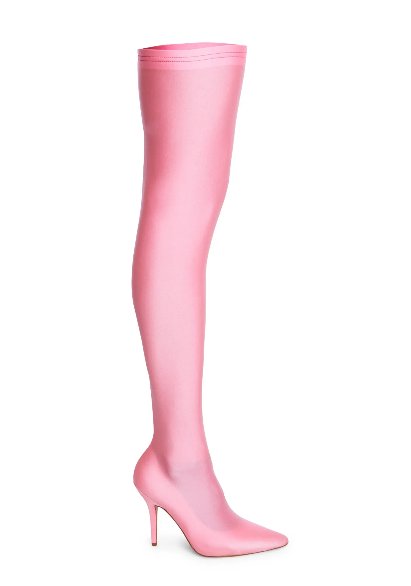 Pink Heartout Thigh High Boots