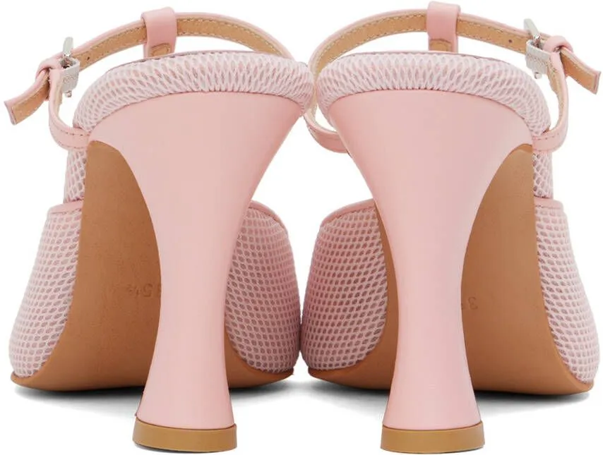 Pink Needle T-Strap Heels