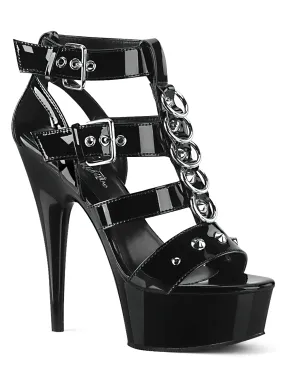 PLEASER Strappy T-Strap Heels Sandals